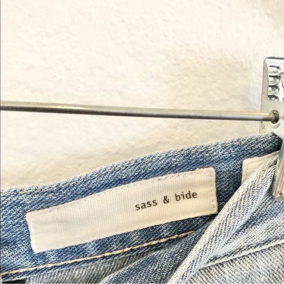 Sass and Bide Diamond Embroidered Jeans Size 27 High Waisted - Picture 6 of 9